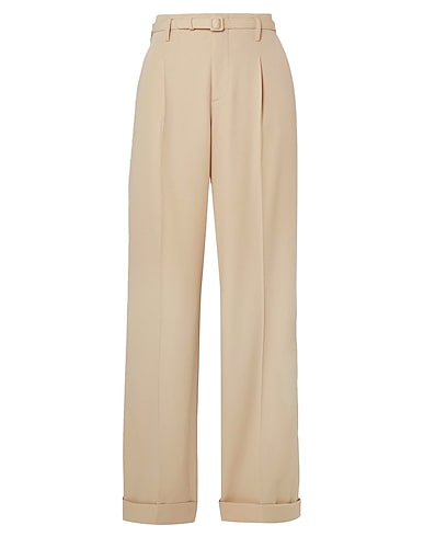 RALPH LAUREN COLLECTION Casual trouser 100% Wool, Cow leather