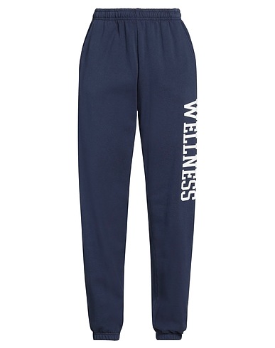 SPORTY & RICH Casual trouser Navy blue 100% Cotton