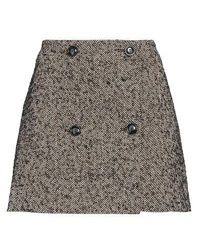 PINKO Mini skirt Beige 63% Cotton, 25% Acrylic, 5% Polyester, 4% Alpaca wool, 3% Wool