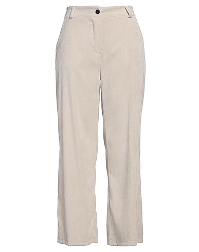 COOKING IS... Pantalon Gris clair 85% Polyester, 12% Nylon, 3% Élasthanne
