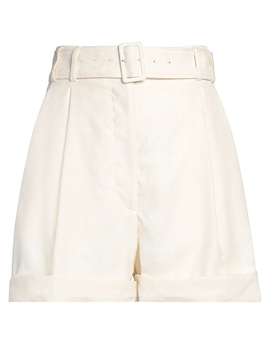 LARDINI Shorts et Bermudas Blanc cassé 52% Soie, 48% Cachemire