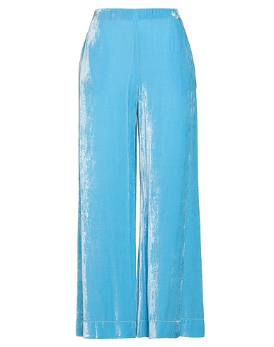 SEMICOUTURE Casual trouser Azure 78% Viscose, 22% Silk
