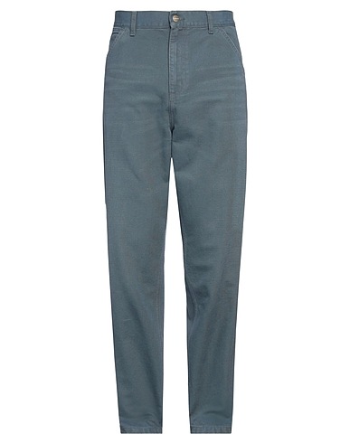 CARHARTT Casual pants Slate blue 100% Organic cotton