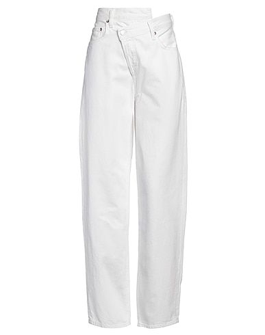 AGOLDE Denim trousers White 100% Organic cotton