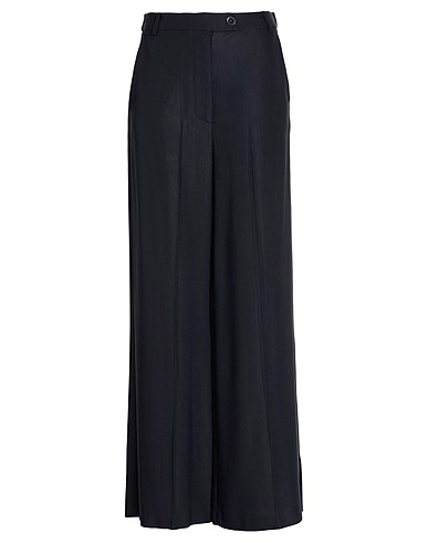 SOLOTRE Casual trouser Midnight blue 84% Viscose, 16% Linen, Acetate