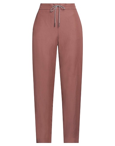 FABIANA FILIPPI Casual trouser Light brown 64% Viscose, 36% Linen, Ecobrass