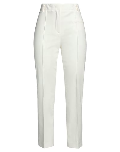 FABIANA FILIPPI Casual trouser Off white 57% Cotton, 39% Polyamide, 4% Elastane
