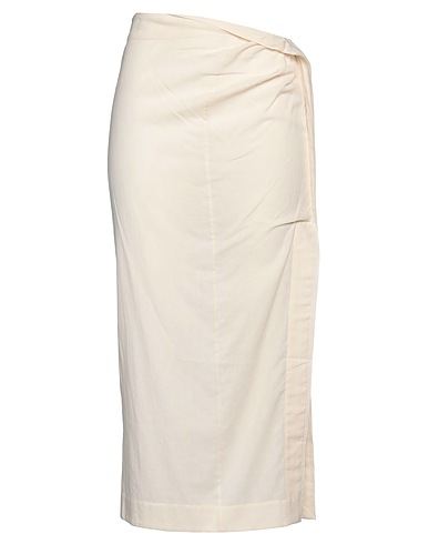 JACQUEMUS Midi skirt Off white 100% Cotton
