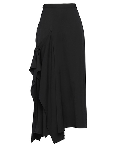 YOHJI YAMAMOTO Midi skirt Black 100% Wool