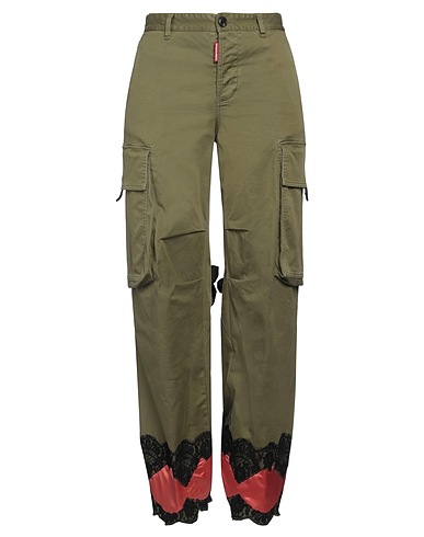 DSQUARED2 Pantalone Verde militare 97% Cotone, 3% Elastan