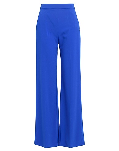 PATRIZIA PEPE Casual trouser Bright blue 89% Polyester, 11% Elastane