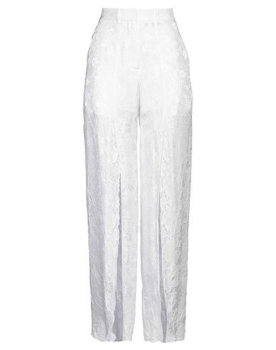 BURBERRY Casual pants White 100% Viscose, Cotton, Polyamide
