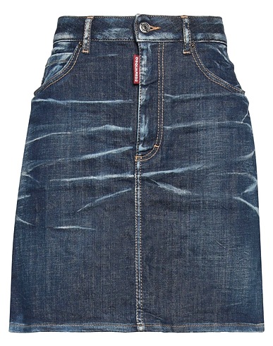 DSQUARED2 Denim skirt Blue 98% Cotton, 2% Elastane, Calfskin