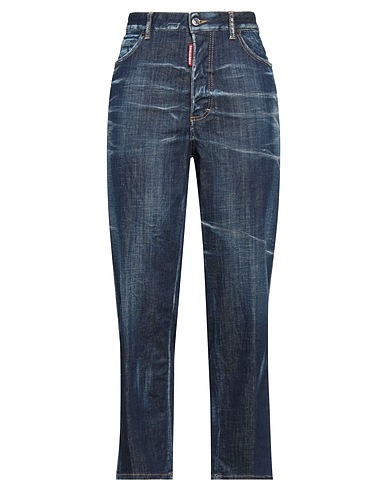 DSQUARED2 Denim trousers Blue 98% Cotton, 2% Elastane, Calfskin
