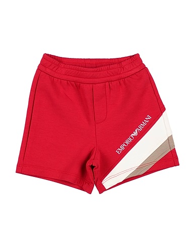 EMPORIO ARMANI Shorts & Bermuda Rosso 77% Cotone, 19% Poliestere, 4% Elastan