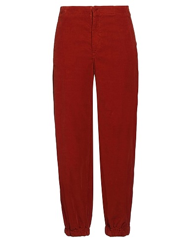 DONDUP Casual trouser Brick red 62% Cotton, 36% Lyocell, 2% Elastane