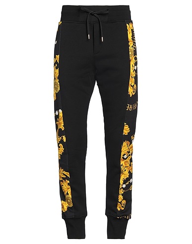 VERSACE JEANS COUTURE Casual trouser Black 100% Cotton, Elastane