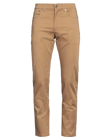 DUNHILL Casual pants Camel 94% Cotton, 4% Mulberry silk, 2% Elastane