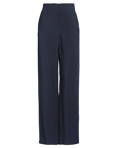 MERCI ITALIA Casual trouser Midnight blue 60% Viscose, 40% Linen