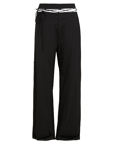 NENSI DOJAKA Casual pants Black 98% Virgin Wool, 2% Elastane