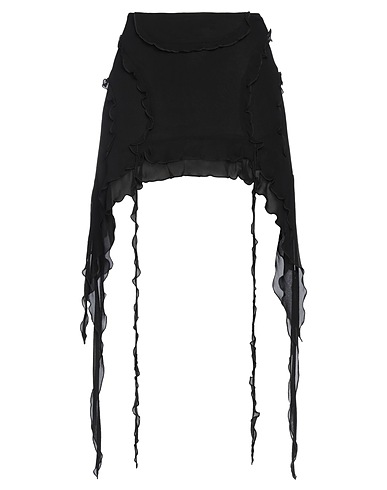 MISBHV Mini skirt Black 95% Recycled viscose, 5% Viscose
