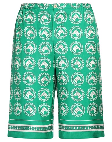 GUCCI Shorts & Bermuda Green 100% Silk