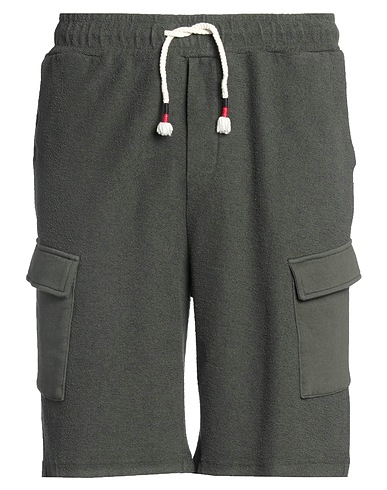 GREY DANIELE ALESSANDRINI Shorts & Bermuda Military green 100% Cotton