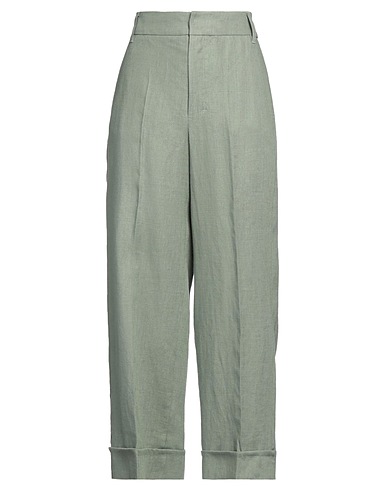 'S MAX MARA Casual trouser Sage green 100% Linen