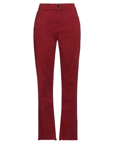 JACOB COHЁN Denim trousers Burgundy 93% Cotton, 5% Elastomultiester, 2% Elastane