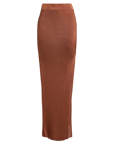 AERON Gonna lunga MARRONE 100% Viscosa