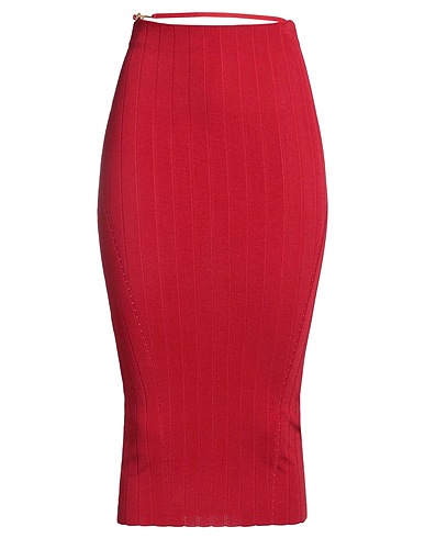 JACQUEMUS Midi skirt Red 94% Viscose, 6% Polyester