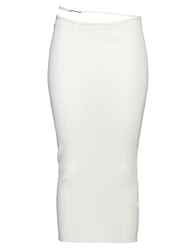 JACQUEMUS Midi skirt White 94% Viscose, 6% Polyester
