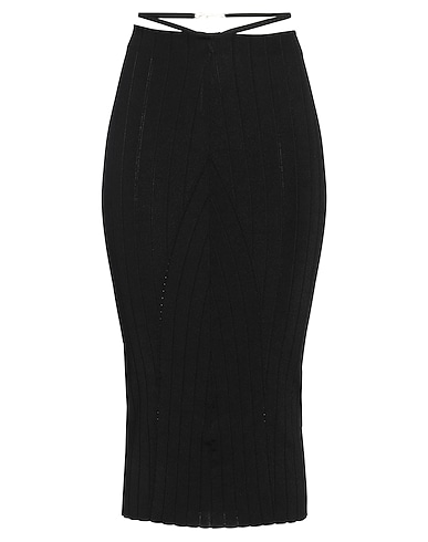 JACQUEMUS Midi skirt Black 94% Viscose, 6% Polyester