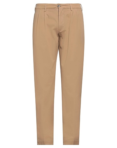 DEVORE INCIPIT Casual pants Camel 98% Cotton, 2% Elastane