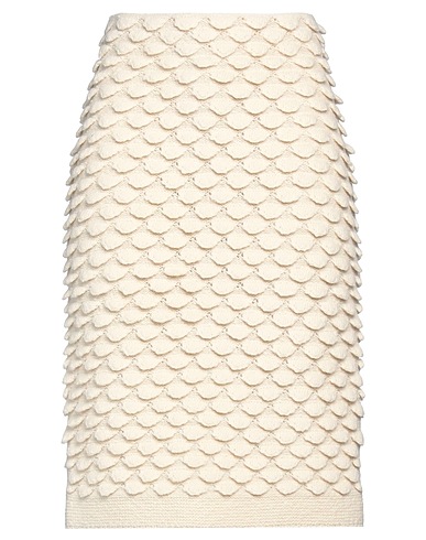 BOTTEGA VENETA Midi skirt Ivory 93% Wool, 7% Polyester