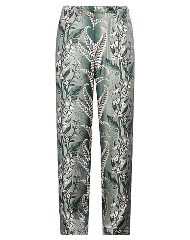 ETRO 캐주얼 바지 세이지 그린 100% 실크, 폴리에스테르