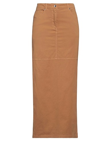 HERSKIND Long skirt Camel 97% Organic cotton, 3% Elastane