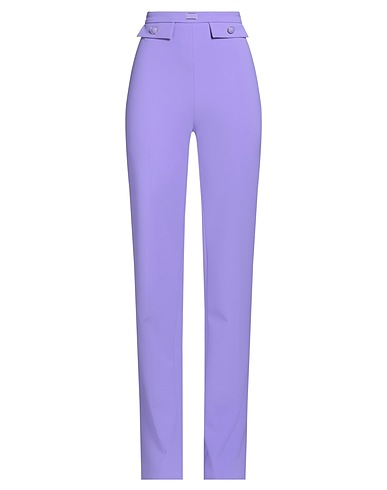 ELISABETTA FRANCHI Casual trouser Purple 96% Polyester, 4% Elastane