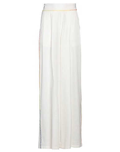 ESCVDO Pantalon Blanc 50% Coton, 50% Lin
