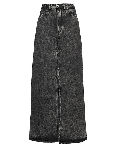 ICON DENIM Denim skirt Black 100% Cotton