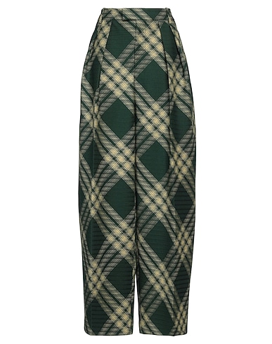 BURBERRY Casual trouser Dark green 100% Wool