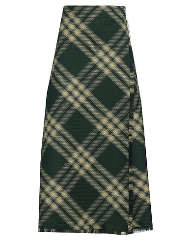 BURBERRY Maxi Skirts Dark green 100% Wool, Calfskin