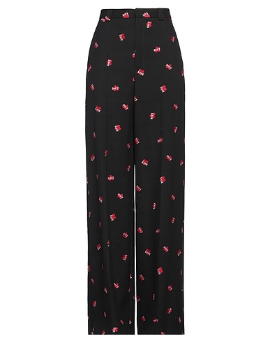 REDValentino Casual trouser Black 57% Cotton, 42% Wool, 1% Elastane, Viscose, Cupro