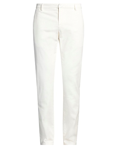 DONDUP Casual trouser White 98% Cotton, 2% Elastane