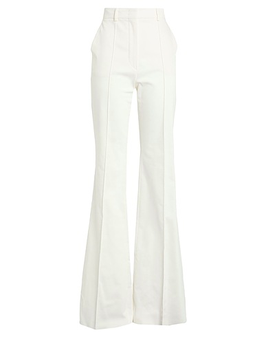 SPORTMAX Casual trouser Ivory 97% Cotton, 3% Elastane