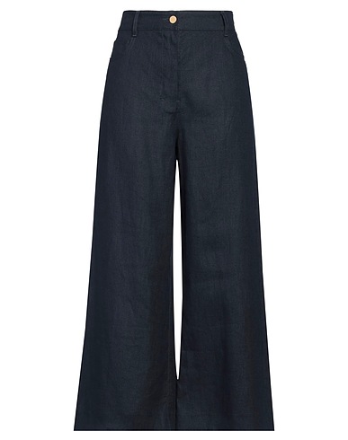 'S MAX MARA Hosen Nachtblau 100% Leinen