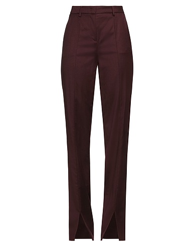 FABIANA FILIPPI Casual trouser Chocolate brown 94% Virgin Wool, 5% Polyamide, 1% Elastane