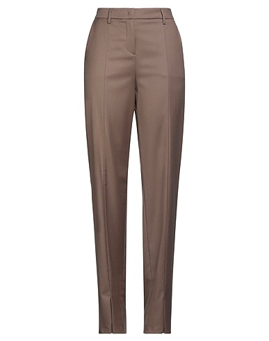 FABIANA FILIPPI Casual pants Khaki 94% Virgin Wool, 5% Polyamide, 1% Elastane