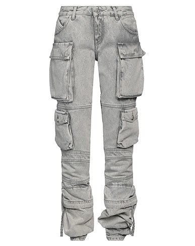 THE ATTICO Denim pants Light grey 100% Cotton