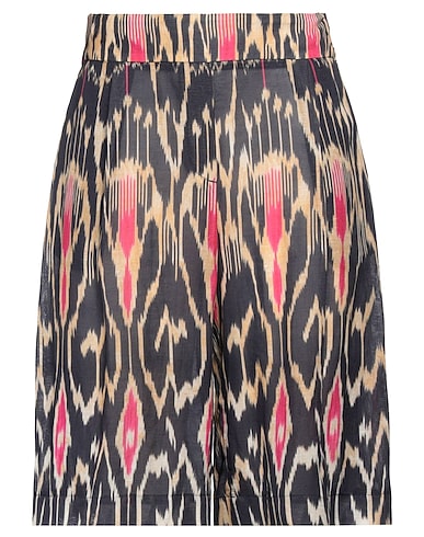 MOMONÍ Shorts & Bermudas Marineblau 75% Viskose, 25% Leinen, Perlmutt